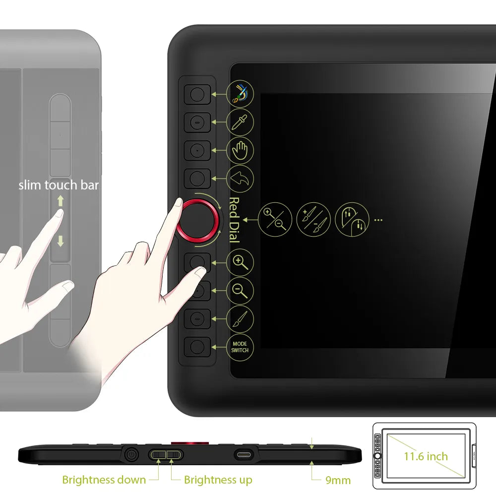 11.6 Inch Digital Drawing Tablet Monitor
