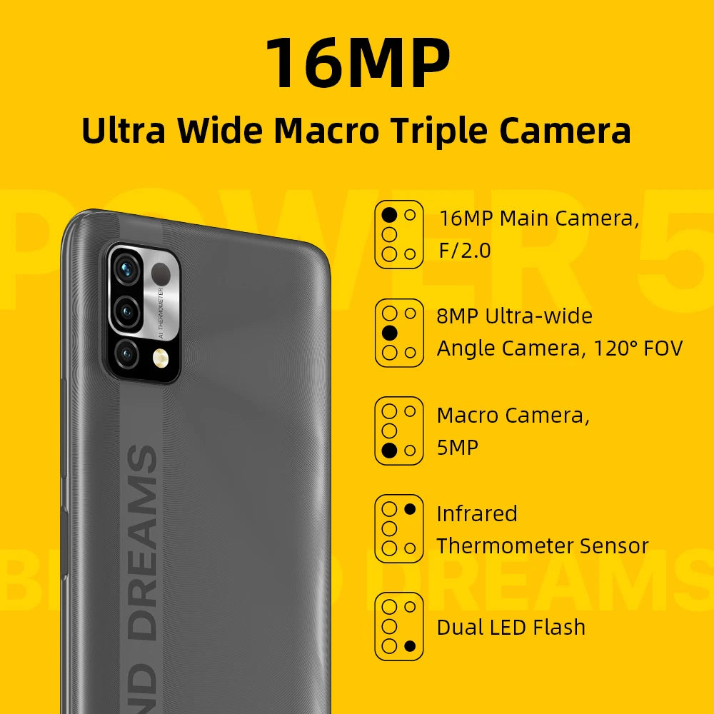 Android 11 triple camera smart phone
