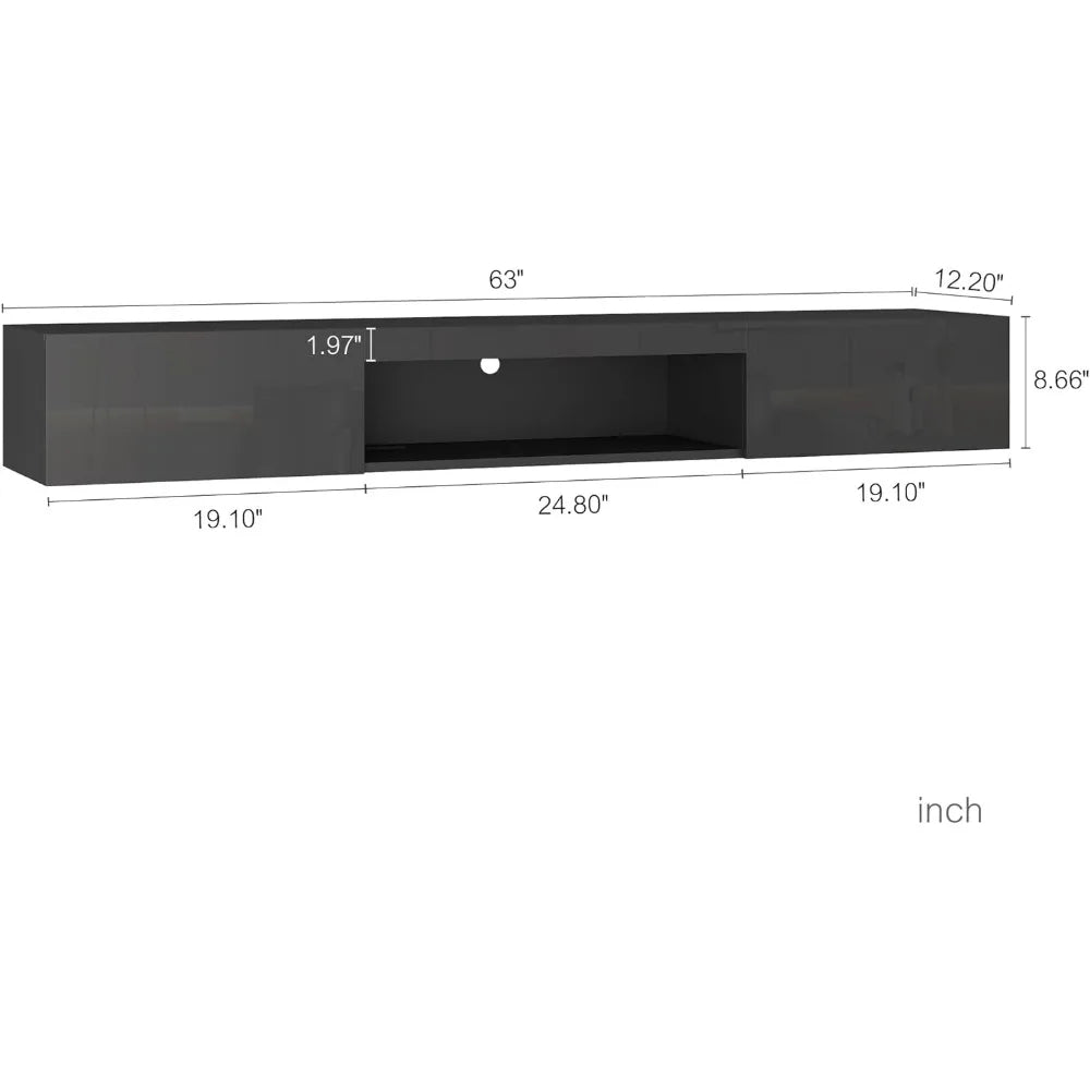 63" Modern Entertainment Center Media Console