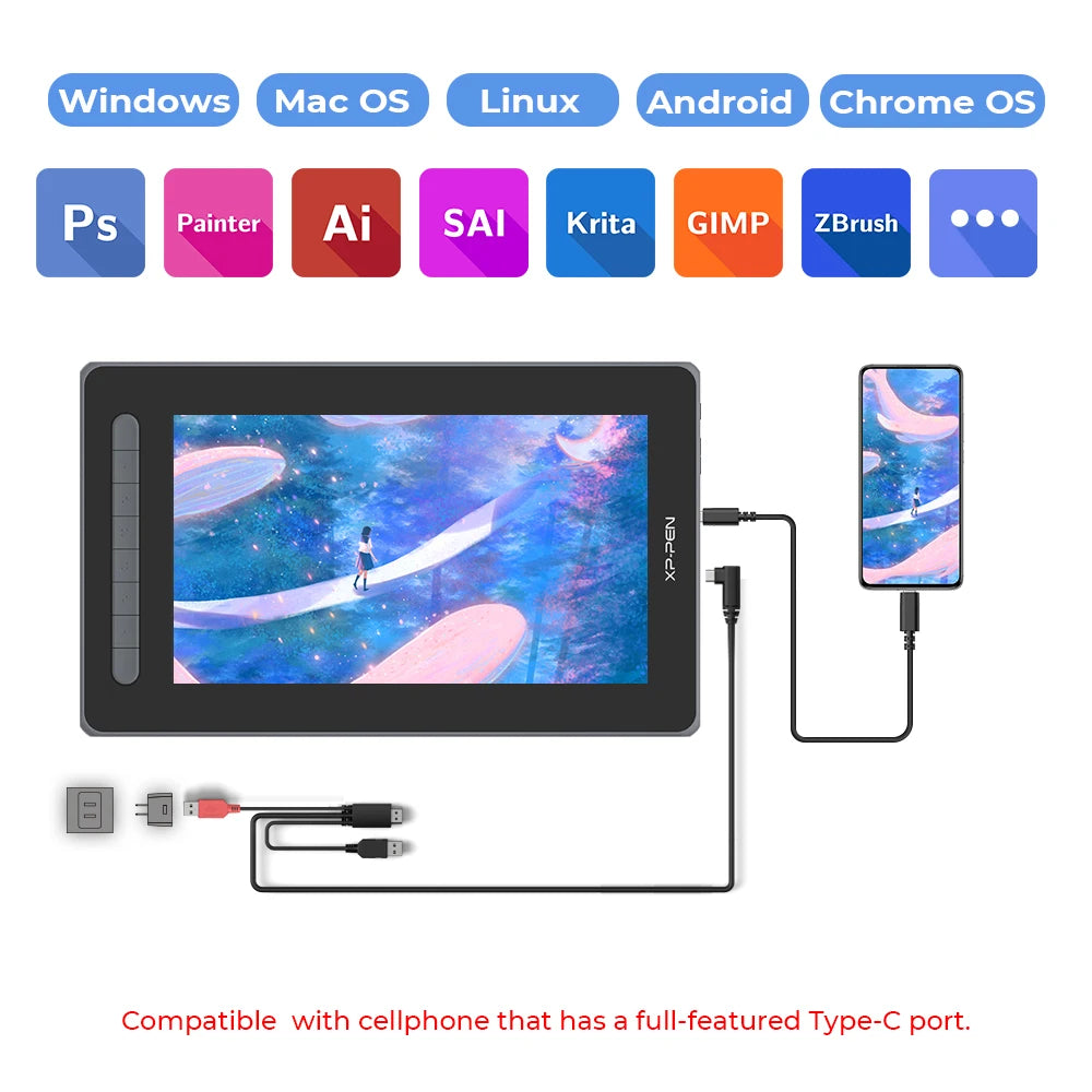 2nd Gen 12 Inch Graphic Tablet Monitor