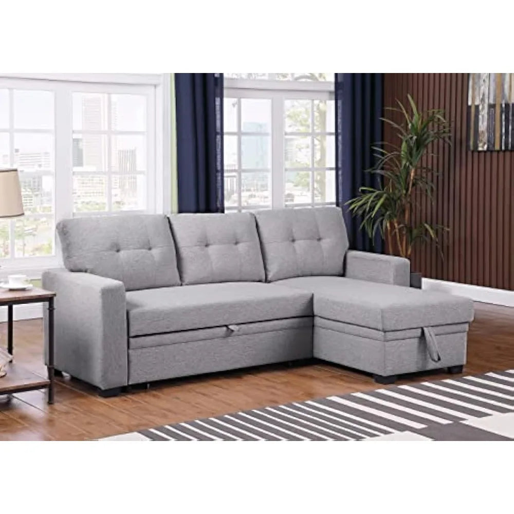 L-shaped convertible Living room sofa