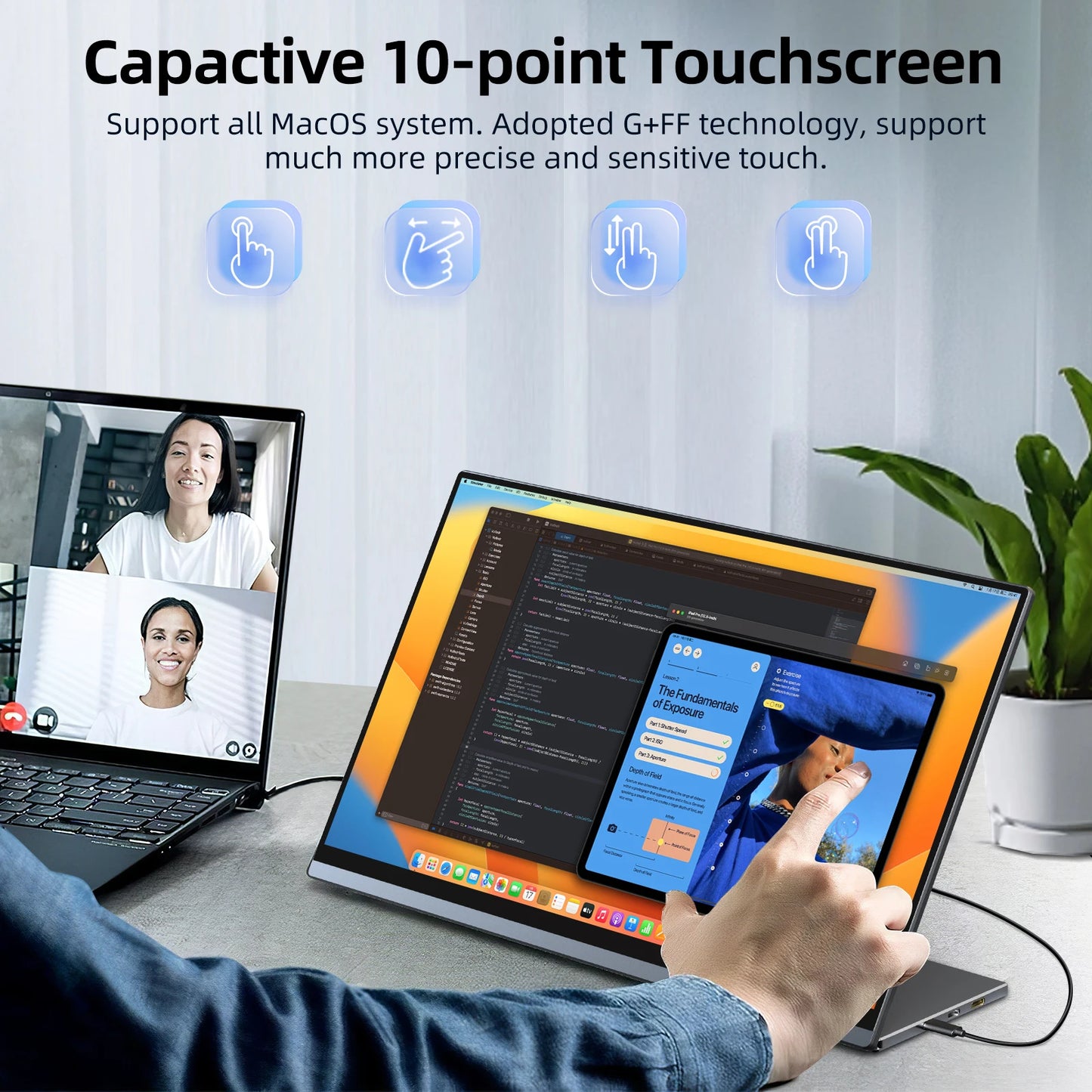 15.6'' 4K Portable Touchscreen Laptop