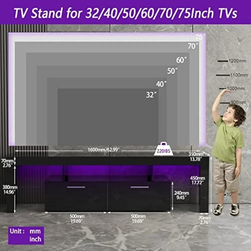 Modern LED 63 Inch TV Stand