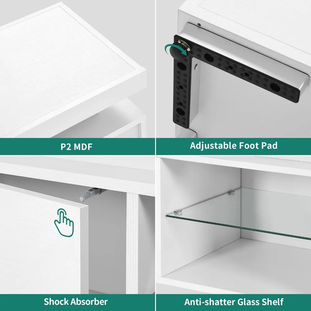 LED TV Media Stand Entertainment Center Locker