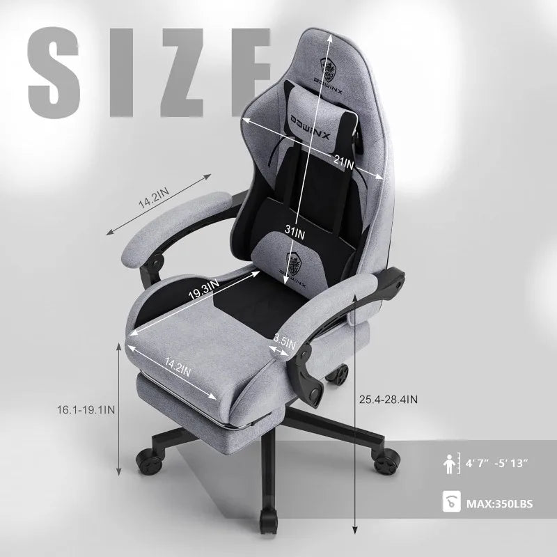 Fabric Massage Gaming Office Chair