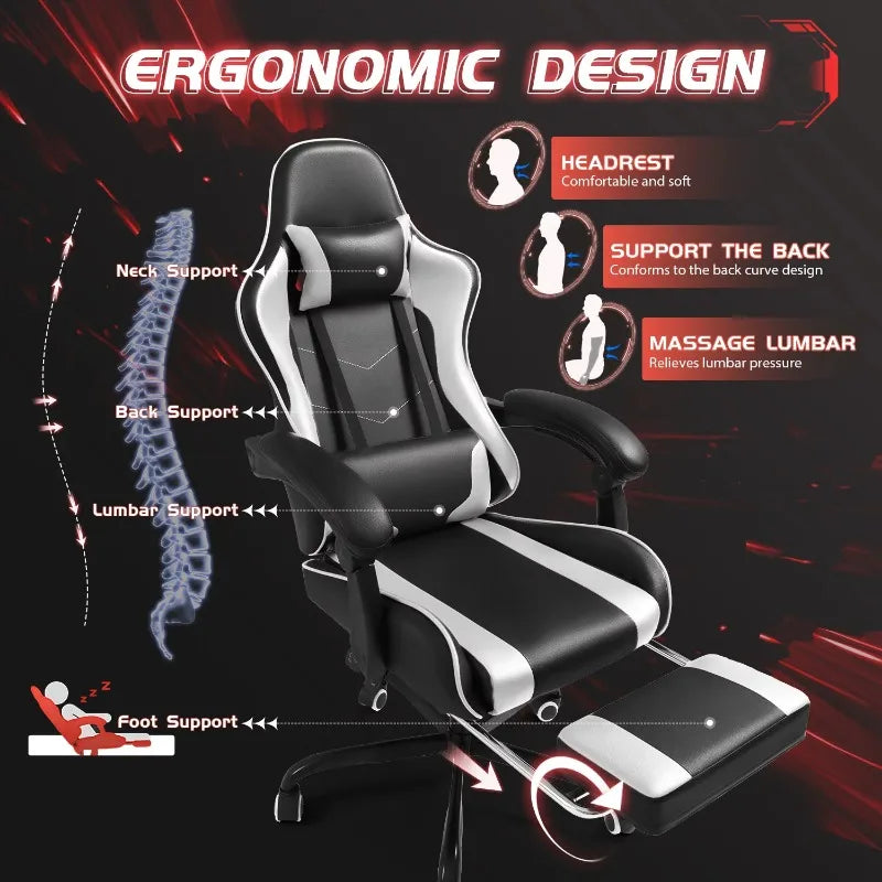 Ergonomic Leather Gaming Chair