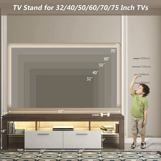 Modern LED 63 Inch TV Stand