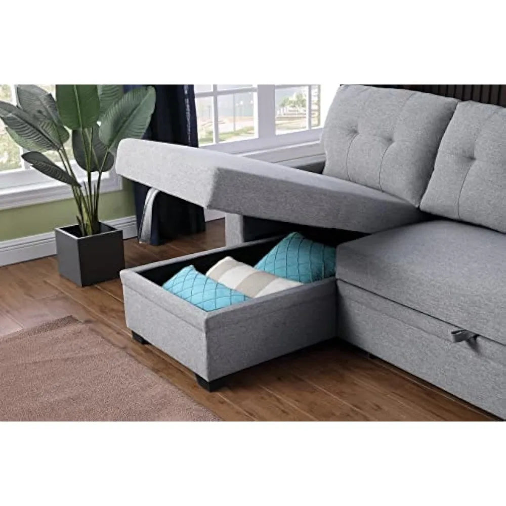 L-shaped convertible Living room sofa