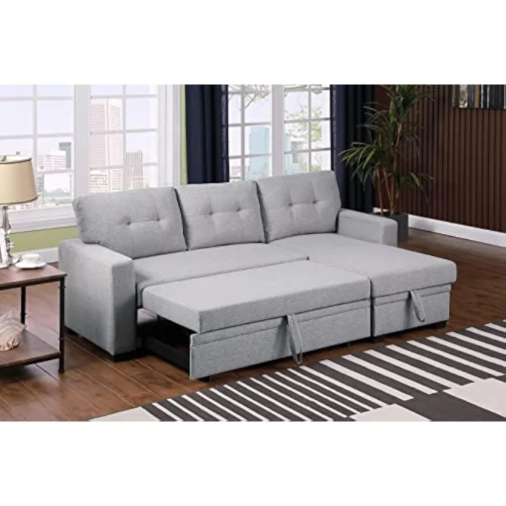 L-shaped convertible Living room sofa