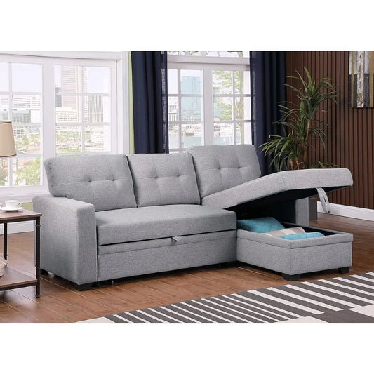 L-shaped convertible Living room sofa