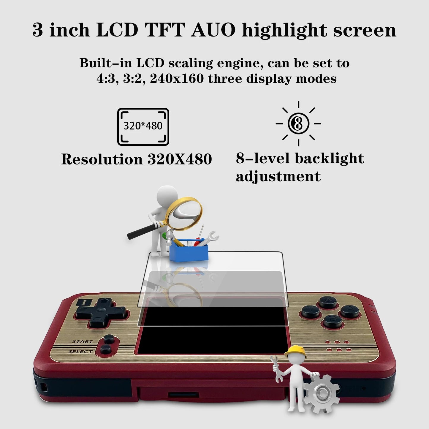 3 Inch LCD TFT Screen Handheld Game Player