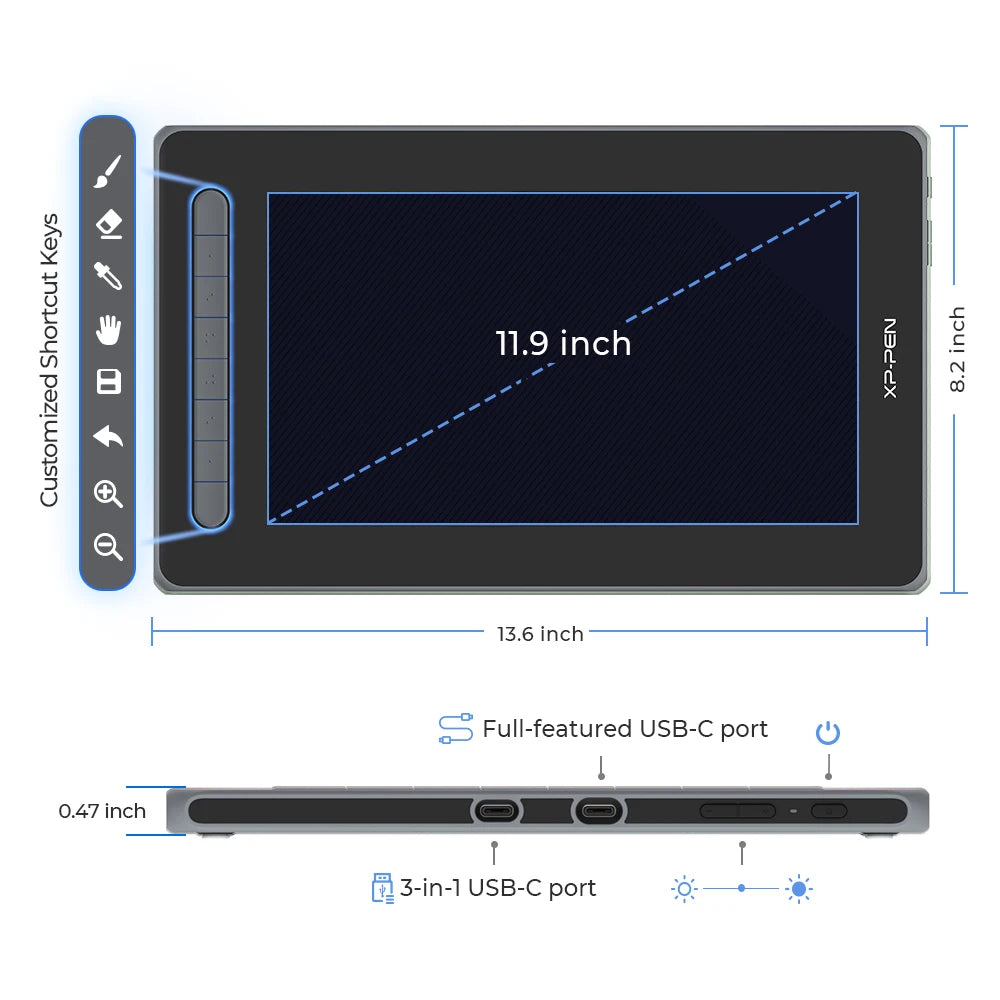 2nd Gen 12 Inch Graphic Tablet Monitor